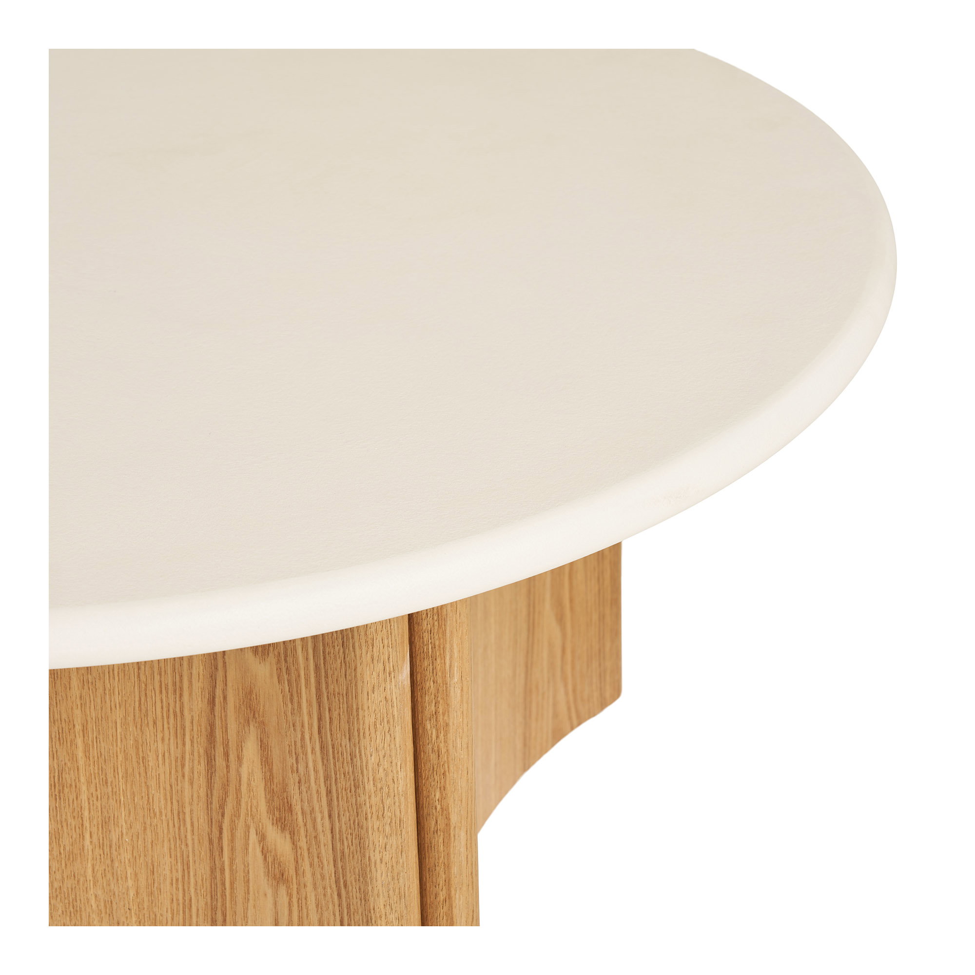 Motril Sofabord, cement/askefiner, hvid/natur, ø80x37 cm - Billede 5