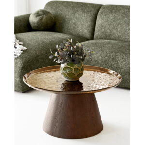 Orvieto Sofabord, askefiner/glas, brun, ø80x42 cm - Billede 6