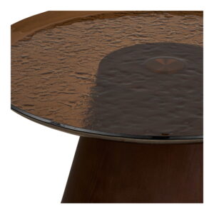 Orvieto Sofabord, askefiner/glas, brun, ø80x42 cm - Billede 3