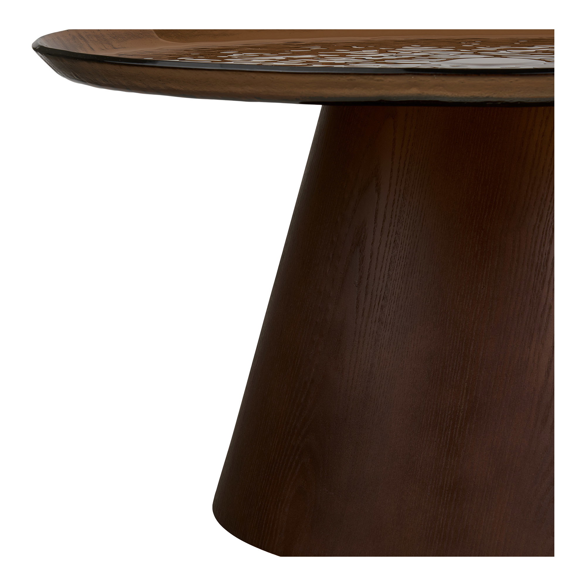 Orvieto Sofabord, askefiner/glas, brun, ø80x42 cm - Billede 4