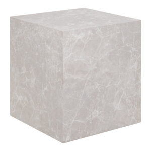 Prague Hjørnebord, marmor look, beige, 40x40x45 cm