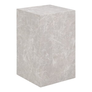 Prague Hjørnebord, marmor look, beige, 30x30x50 cm