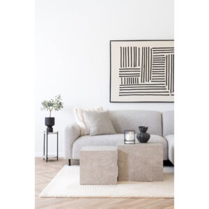 Prague Sofabord, marmor look, beige, sæt af 2 - Billede 10