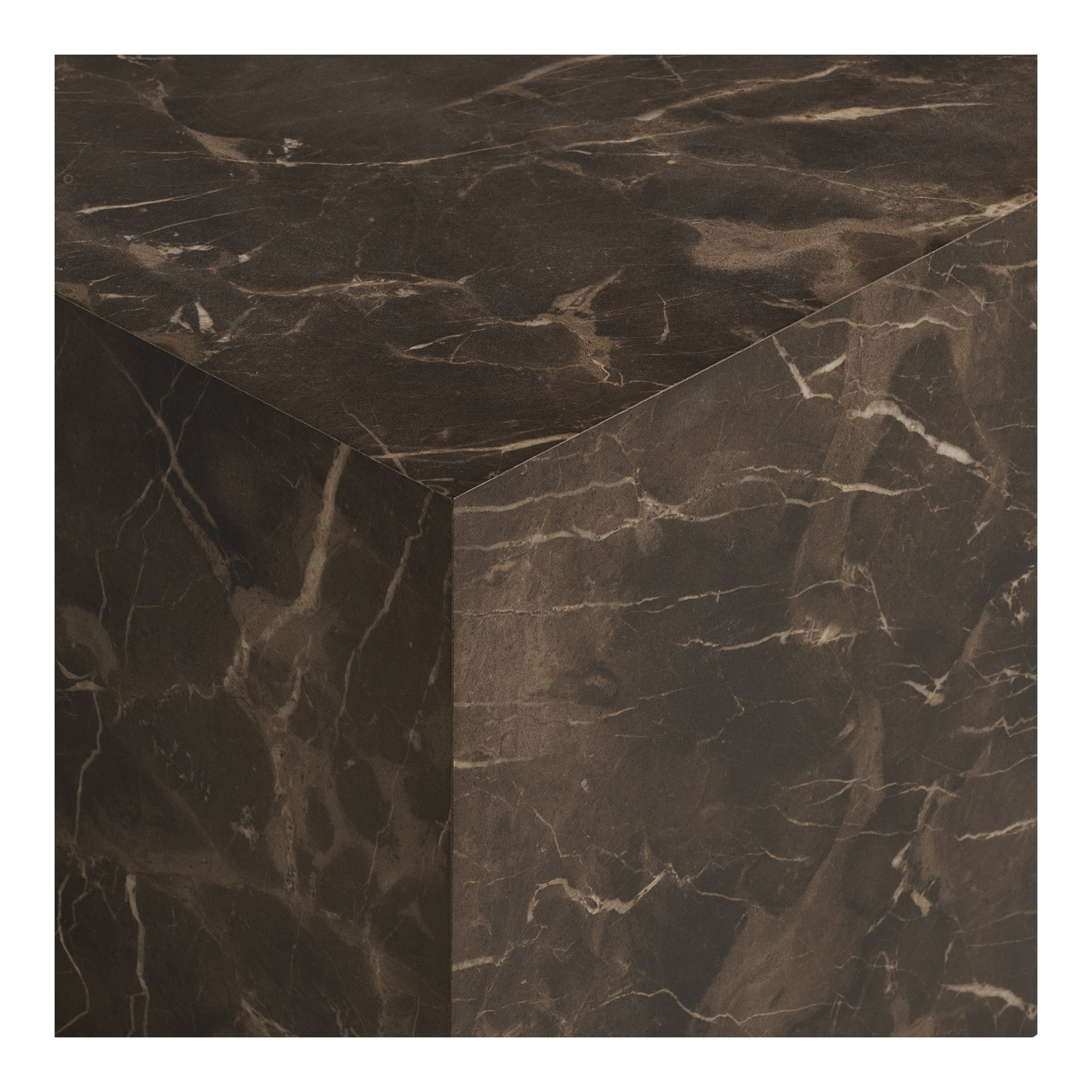 Prague Sofabord, marmor look, brun, 60x80x40 cm - Billede 3