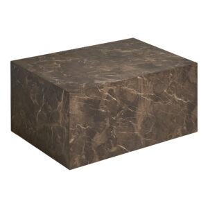 Prague Sofabord, marmor look, brun, 60x80x40 cm