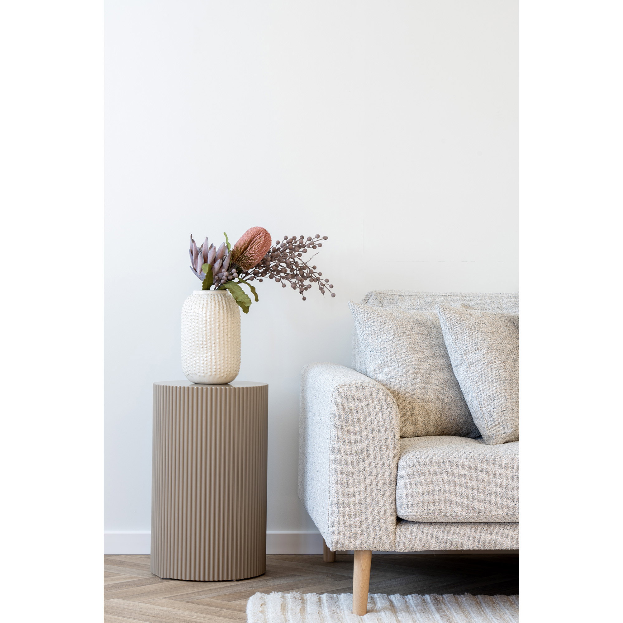 Farense Hjørnebord, mørk sand, ø30x50 cm - Billede 3