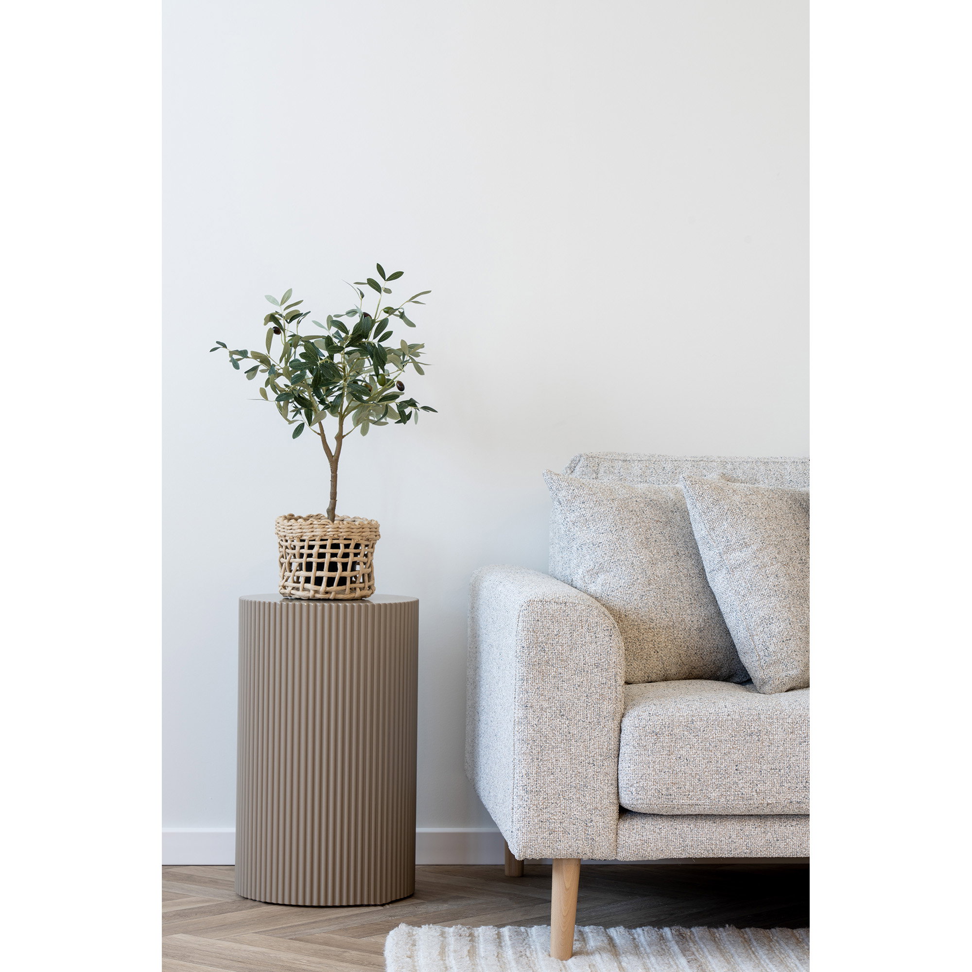 Farense Hjørnebord, mørk sand, ø30x50 cm - Billede 4
