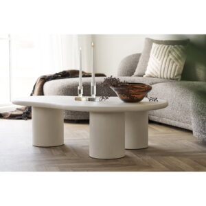 Palmera Sofabord, cement look, off-white, 80x120x35 cm - Billede 5