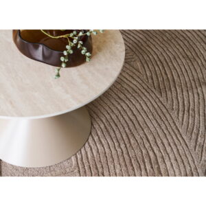 Annecy Sofabord, keramisk bordplade/stål, travertin/sand, ø70x41 cm - Billede 8