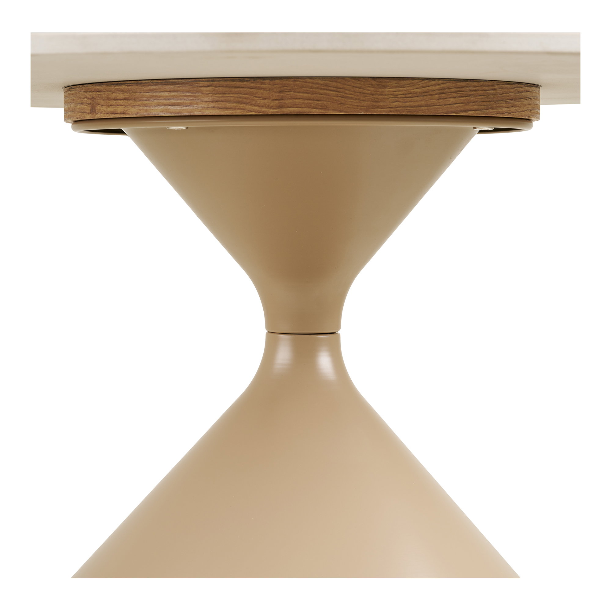 Annecy Sofabord, keramisk bordplade/stål, travertin/sand, ø70x41 cm - Billede 5