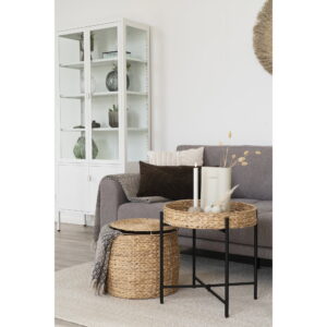 Delia Hjørnebord med opbevaring, vandhyacint, natur, ø43x34 cm - Billede 3