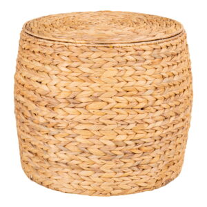 Delia Hjørnebord med opbevaring, vandhyacint, natur, ø43x34 cm