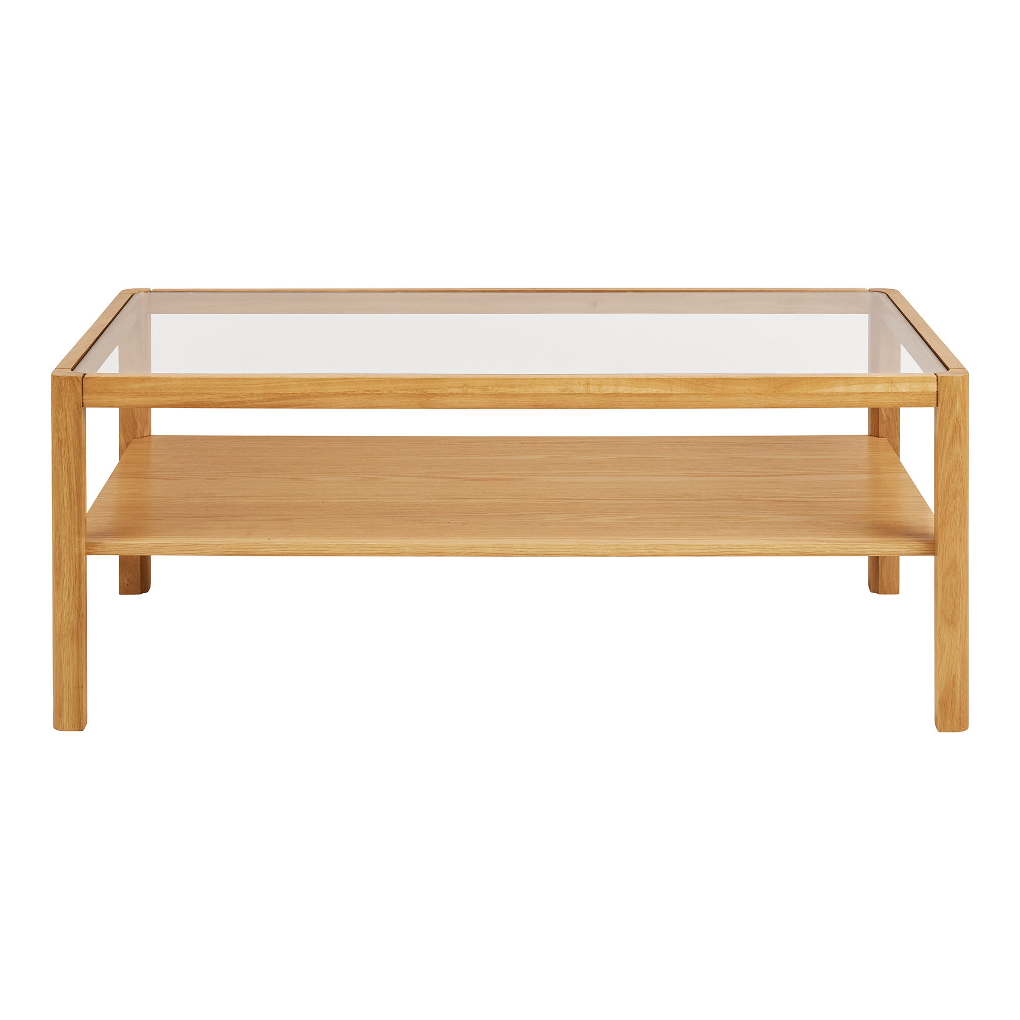 Lourmarin Sofabord, eg/egefiner/hærdet glas, natur, 110x60x45 cm - Billede 2