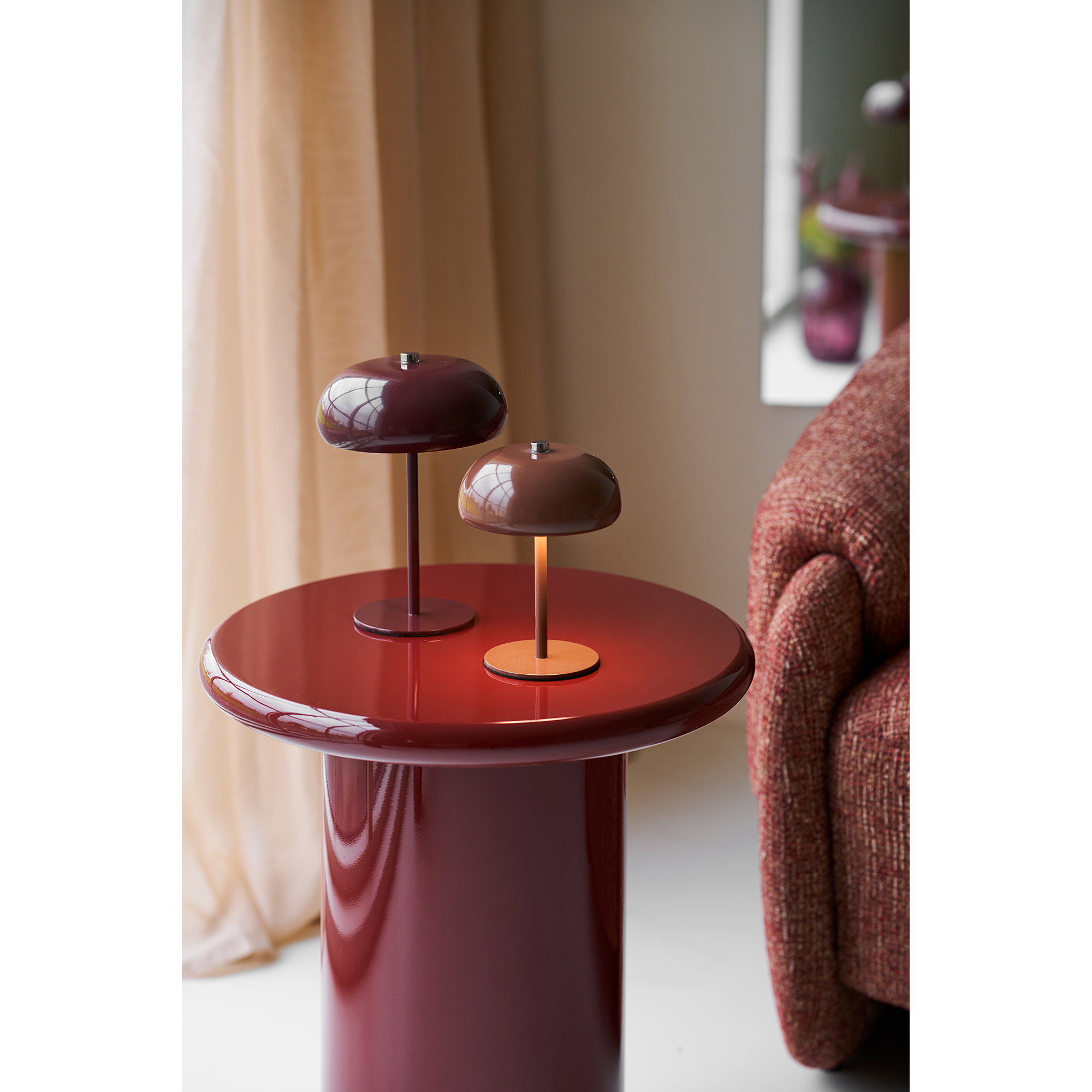 Otago Hjørnebord, bordeaux, ø45x50 cm - Billede 4