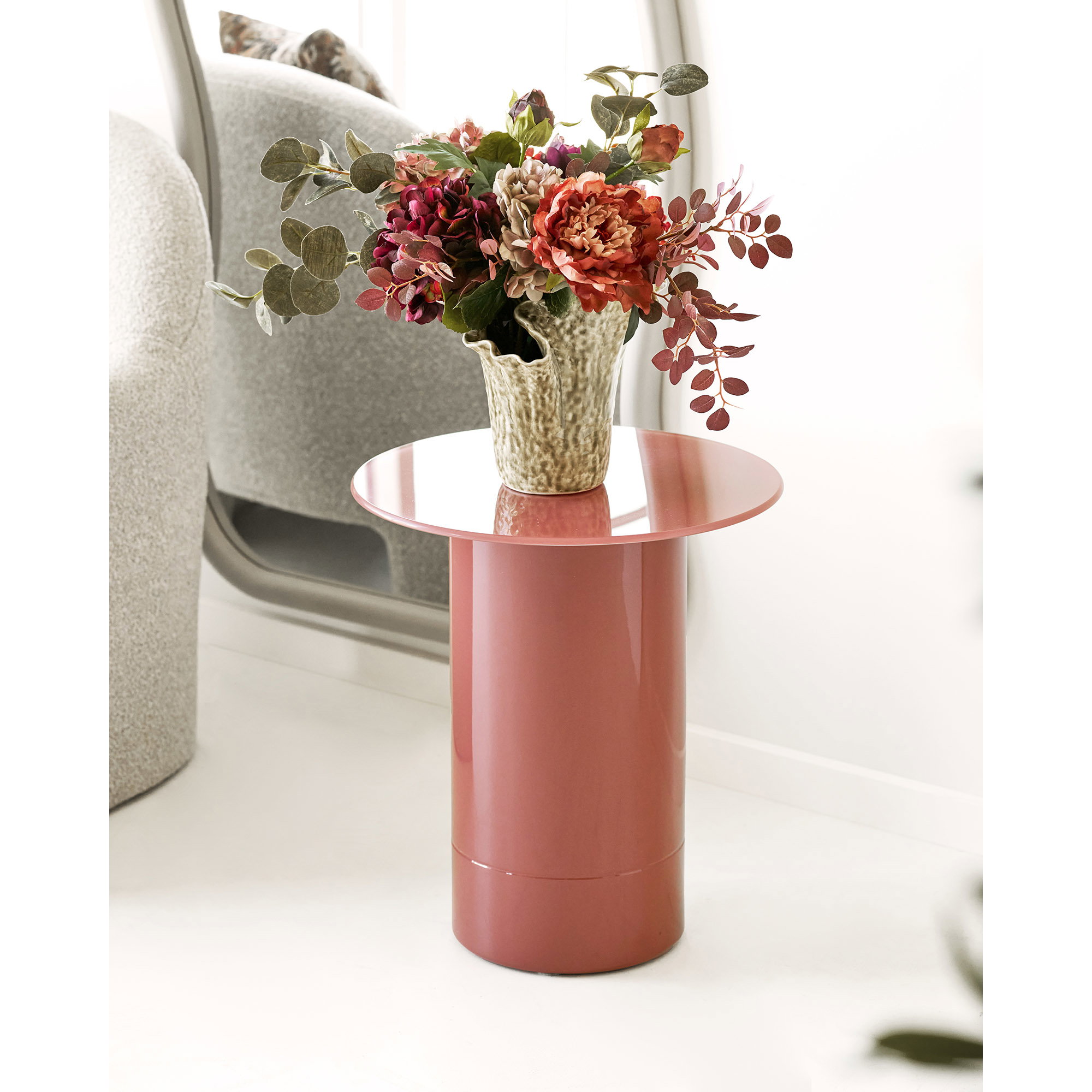 Florens Hjørnebord, varm rosa, ø45x51 cm - Billede 4