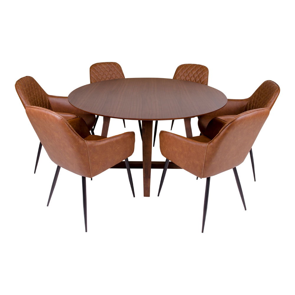 Hellerup Spisebord, valnød finer, ø137x76 cm - Billede 4