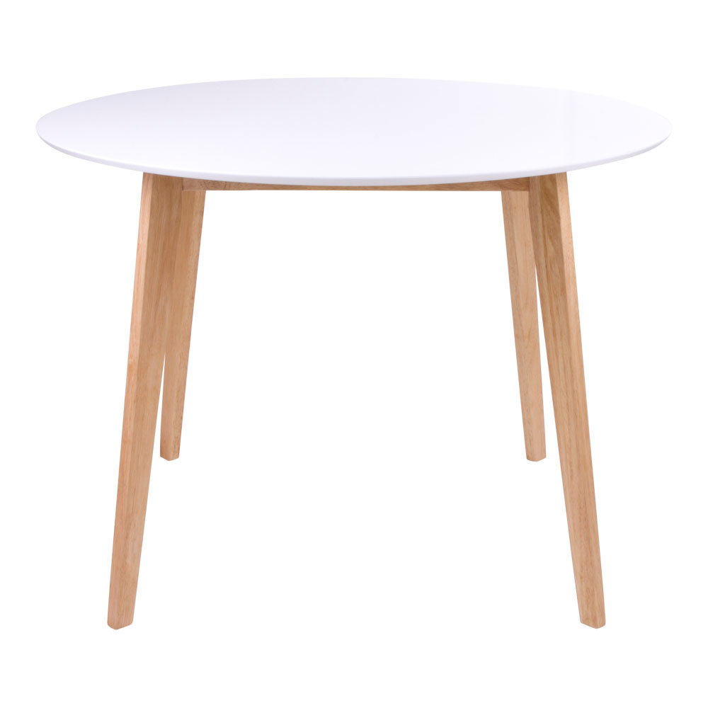 Vojens Spisebord, hvid og natur ø105,75 cm - Billede 2