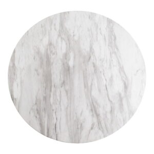 Alternative view of Bolzano Spisebord, marmor look bordplade, messing look base, ø110x75cm