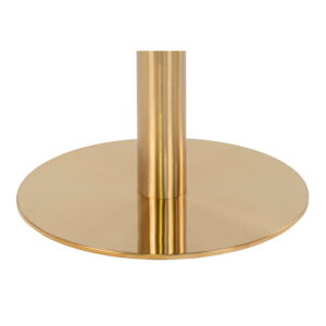 Bolzano Spisebord, marmor look bordplade, messing look base, ø110x75cm - Billede 3