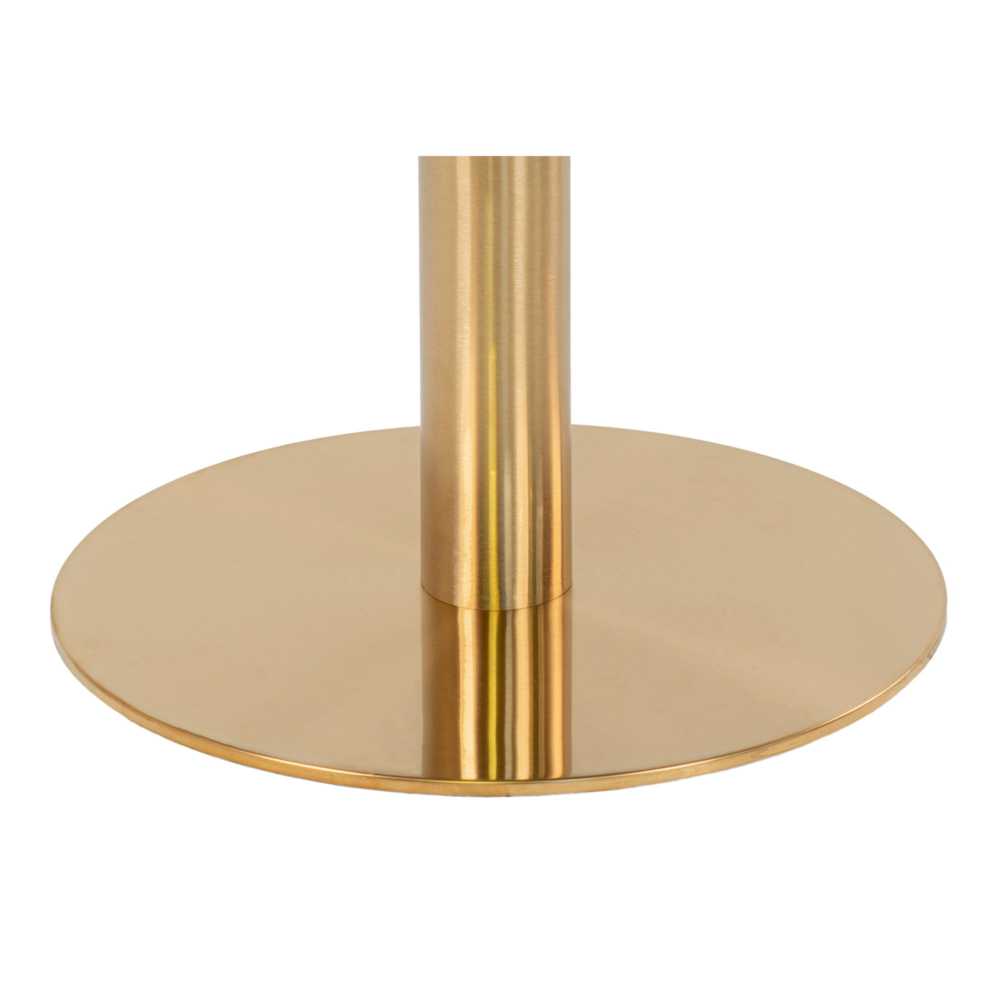 Bolzano Spisebord, marmor look bordplade, messing look base, ø110x75cm - Billede 3