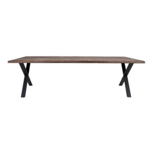 Alternative view of Toulon Spisebord med bølget kant, egetræ, smoked, forberedt til tillægsplader, 100x300x75 cm