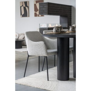 Tirano Spisebord, askefiner, sort, 100x220x76 cm - Billede 3