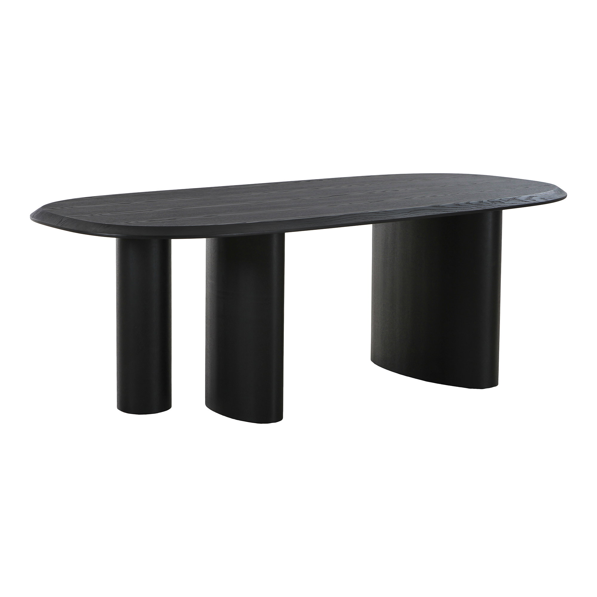 Tirano Spisebord, askefiner, sort, 100x220x76 cm - Billede 2
