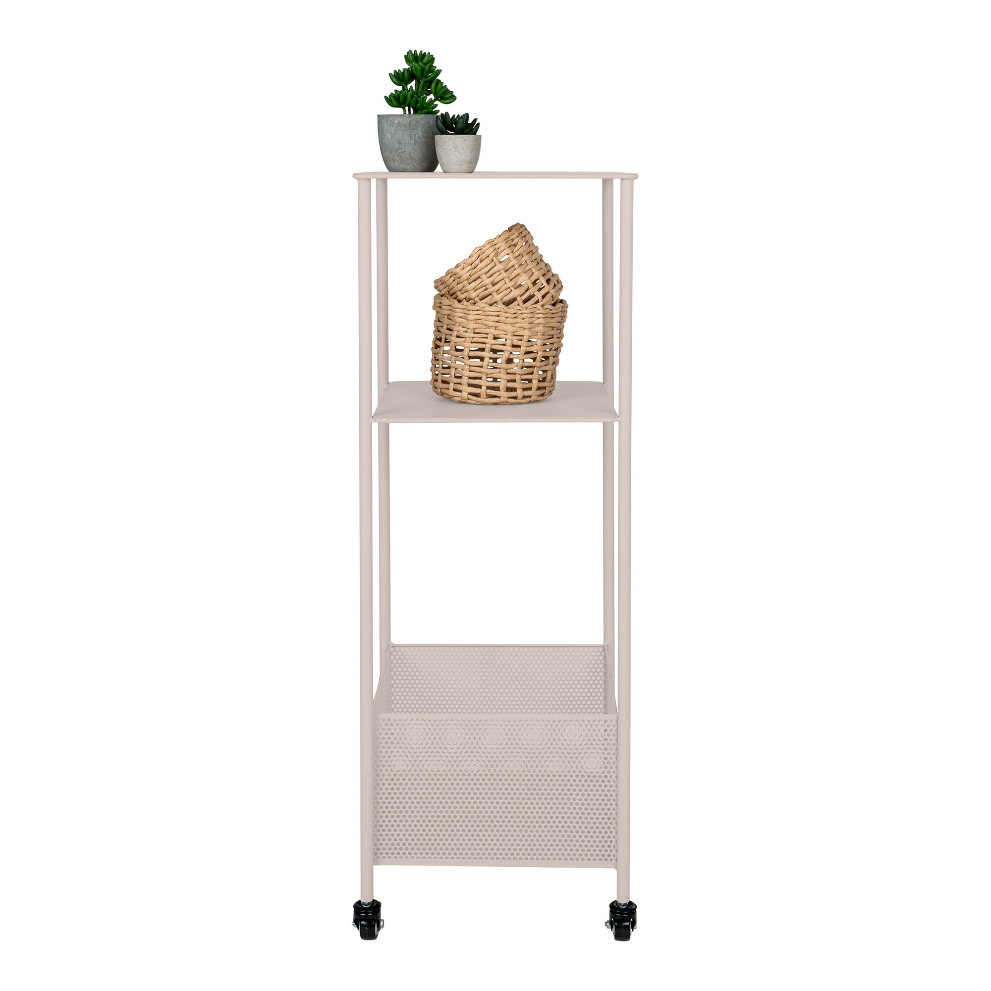 Torres Metalvogn, stål, sand, 3 hylder, 35x35x100 cm - Billede 3