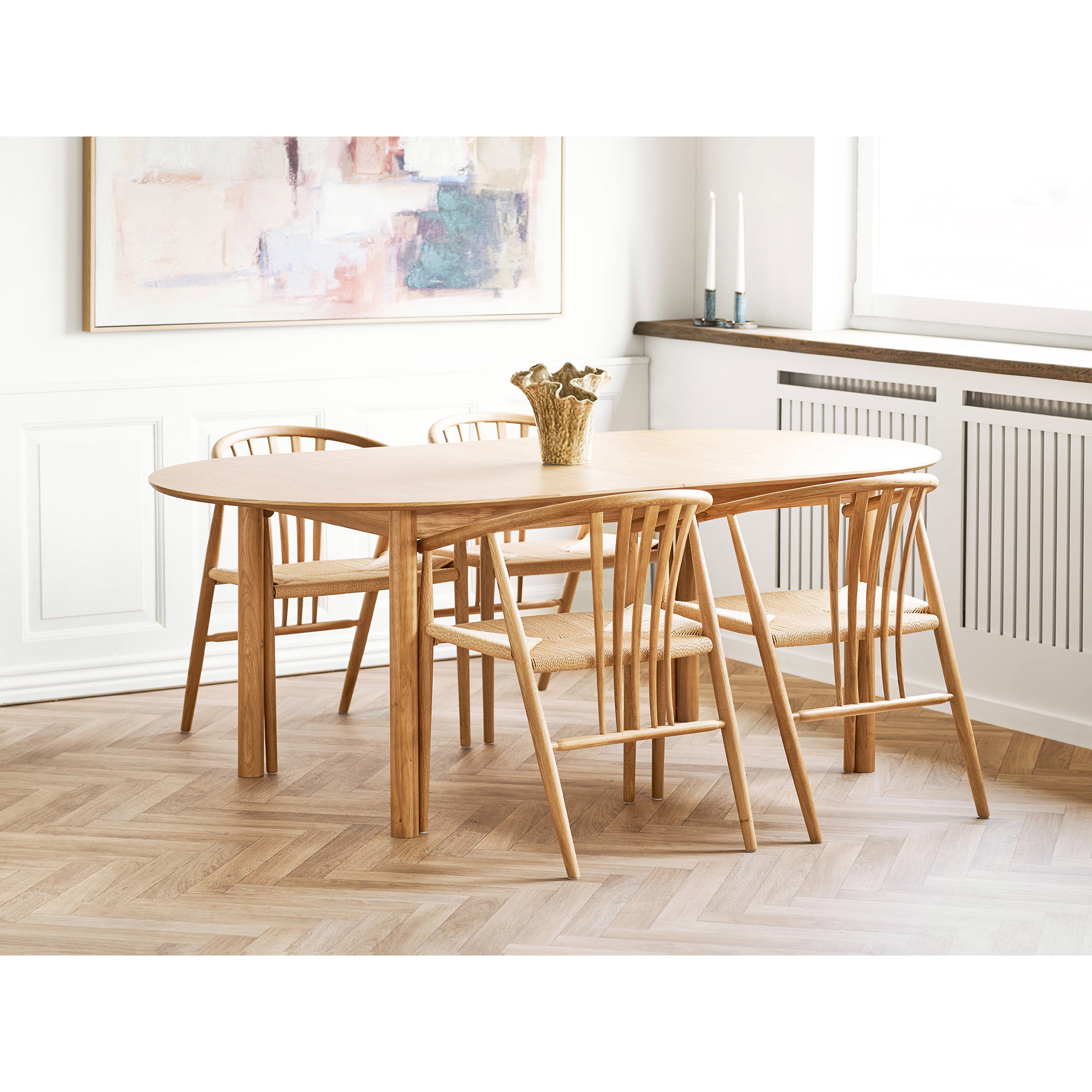 Bundaberg Spisebord, egefiner, natur, inkl. to tillægsplader, 100x200-250-300x75 cm - Billede 8