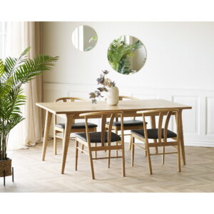 Darwin Spisebord, egefiner, natur, inkl. en tillægsplade, 90x180-230x75 cm - Billede 9