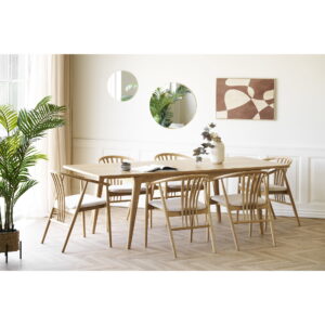 Darwin Spisebord, egefiner, natur, inkl. en tillægsplade, 90x180-230x75 cm - Billede 10