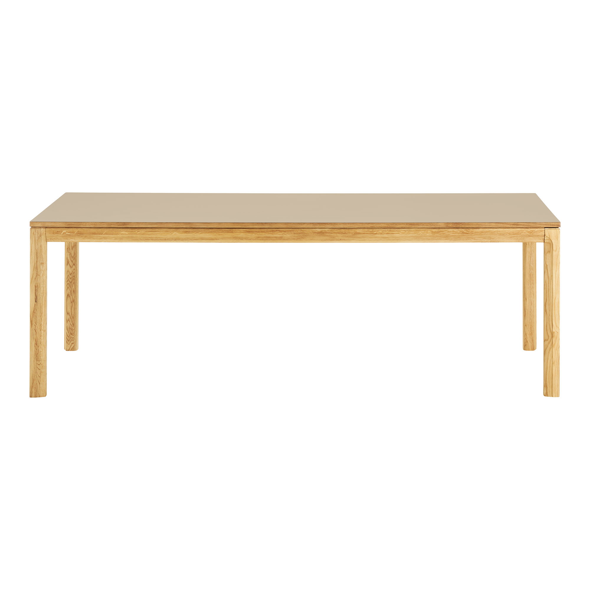 Bowen Spisebord, eg/hpl, natur/mørk sand, inkl. to tillægsplader, 100x220-270-320x75 cm - Billede 3