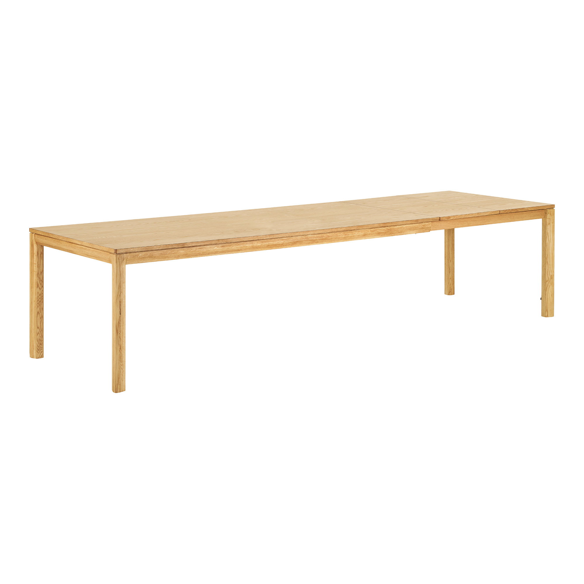 Bowen Spisebord, eg, natur, inkl. to tillægsplader, 100x220-270-320x75 cm - Billede 2