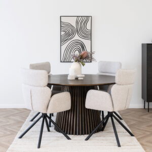 Osaka Spisebord, egefiner, smoked, ø140x75 cm - Billede 5