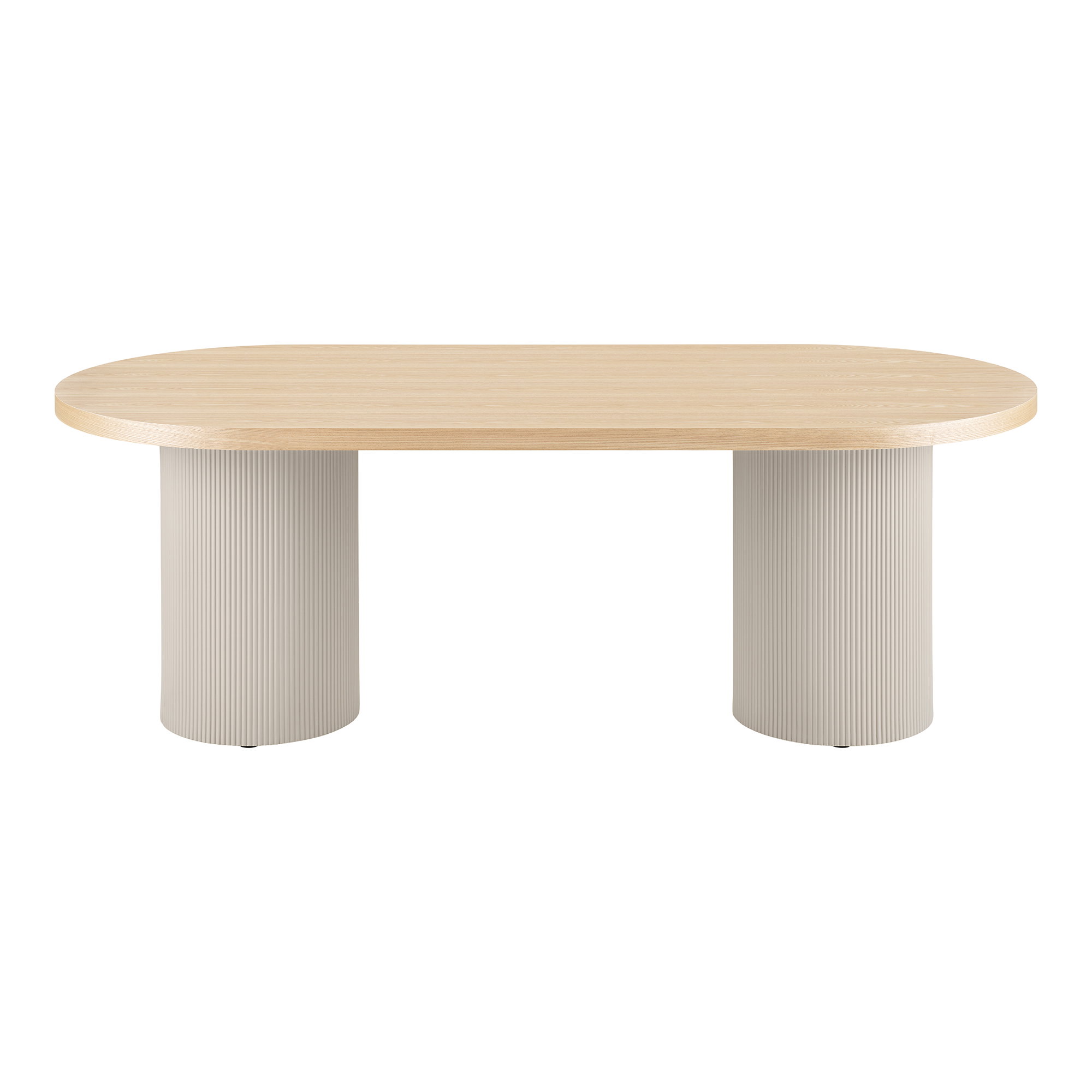 Solva Spisebord, ask, natur/sand, 100x220x75 cm - Billede 2