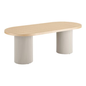 Solva Spisebord, ask, natur/sand, 100x220x75 cm