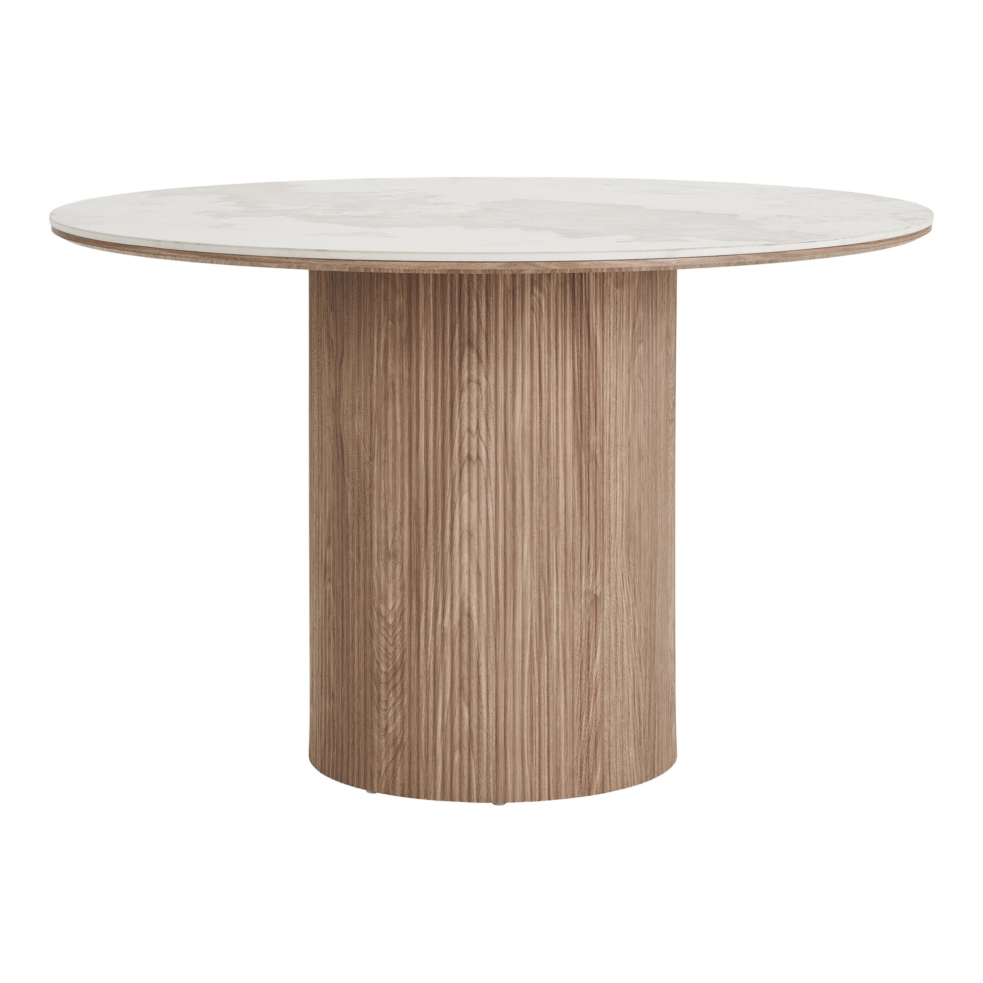 Athens Spisebord, keramik bordplade, hvid/brun, ø120x76 cm - Billede 2
