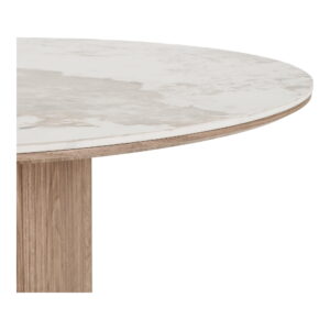 Athens Spisebord, keramik bordplade, hvid/brun, 100x210x76 cm - Billede 3