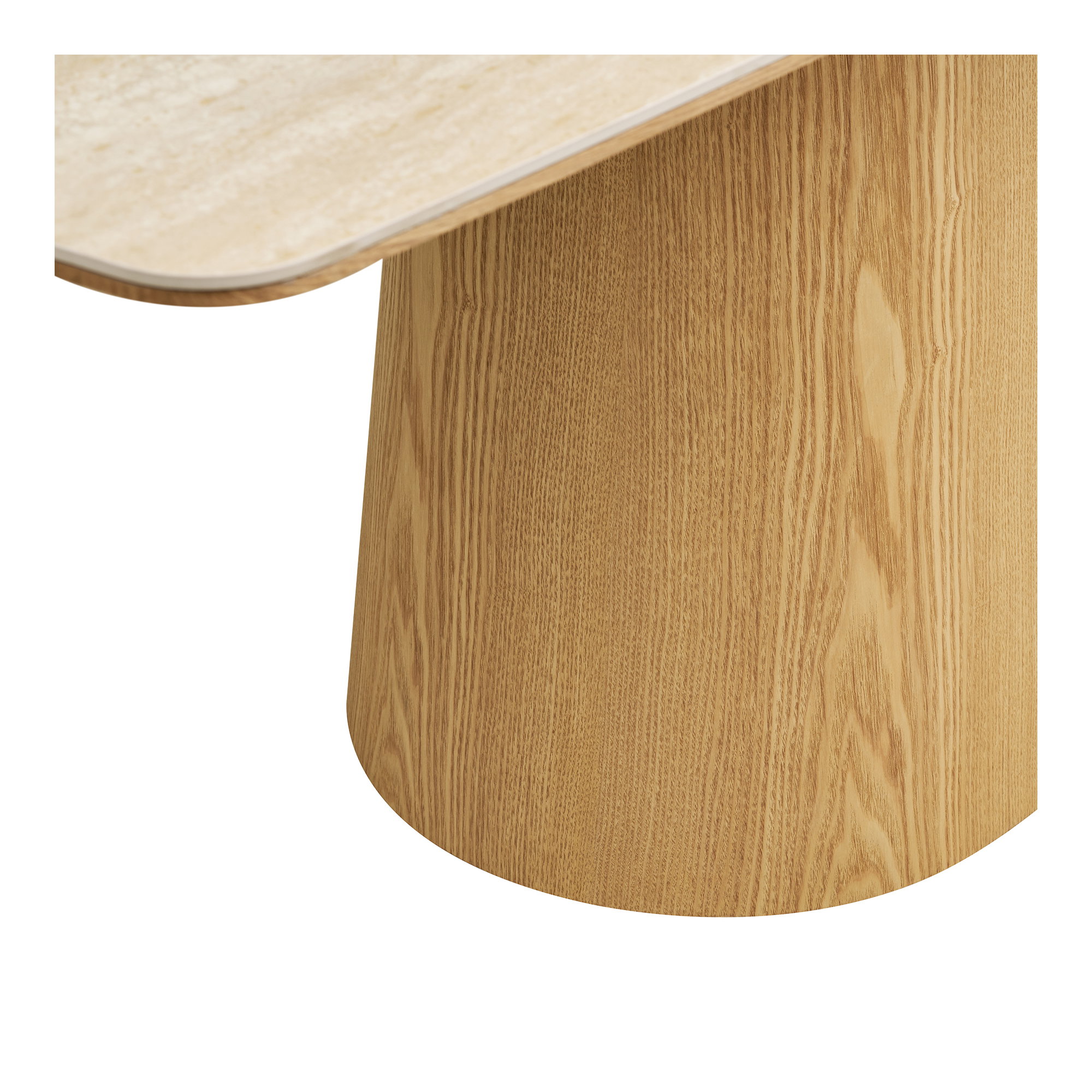 Noli Spisebord, keramisk bordplade/askefiner, travertin look/natur, 90x200x76 cm - Billede 4