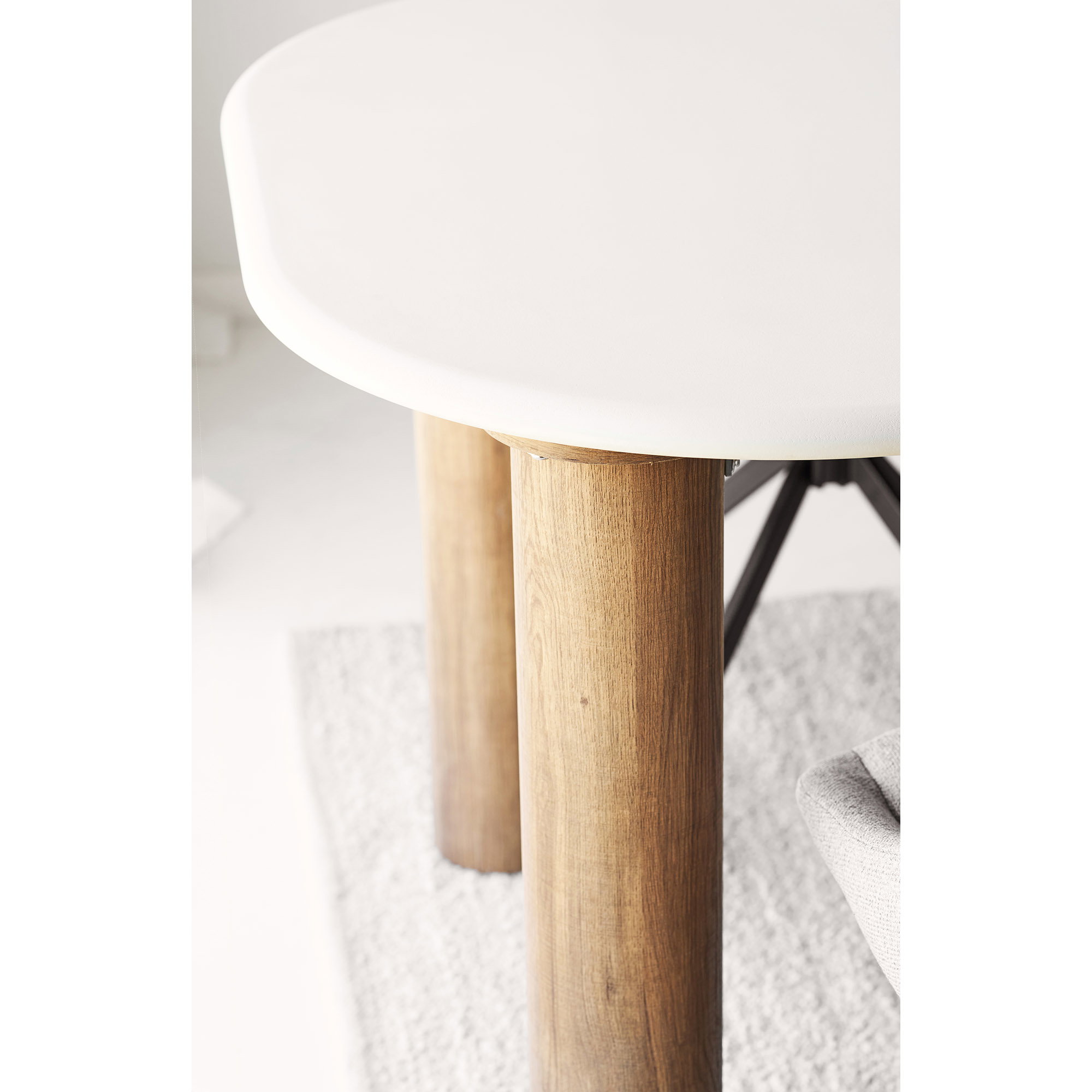 Fondi Spisebord, cement look, sand/brun, 100x240x76 cm - Billede 6