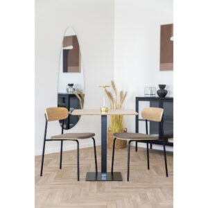 Fano Cafebord, melamin, natur, sort metal base, 70x70x75 cm - Billede 6