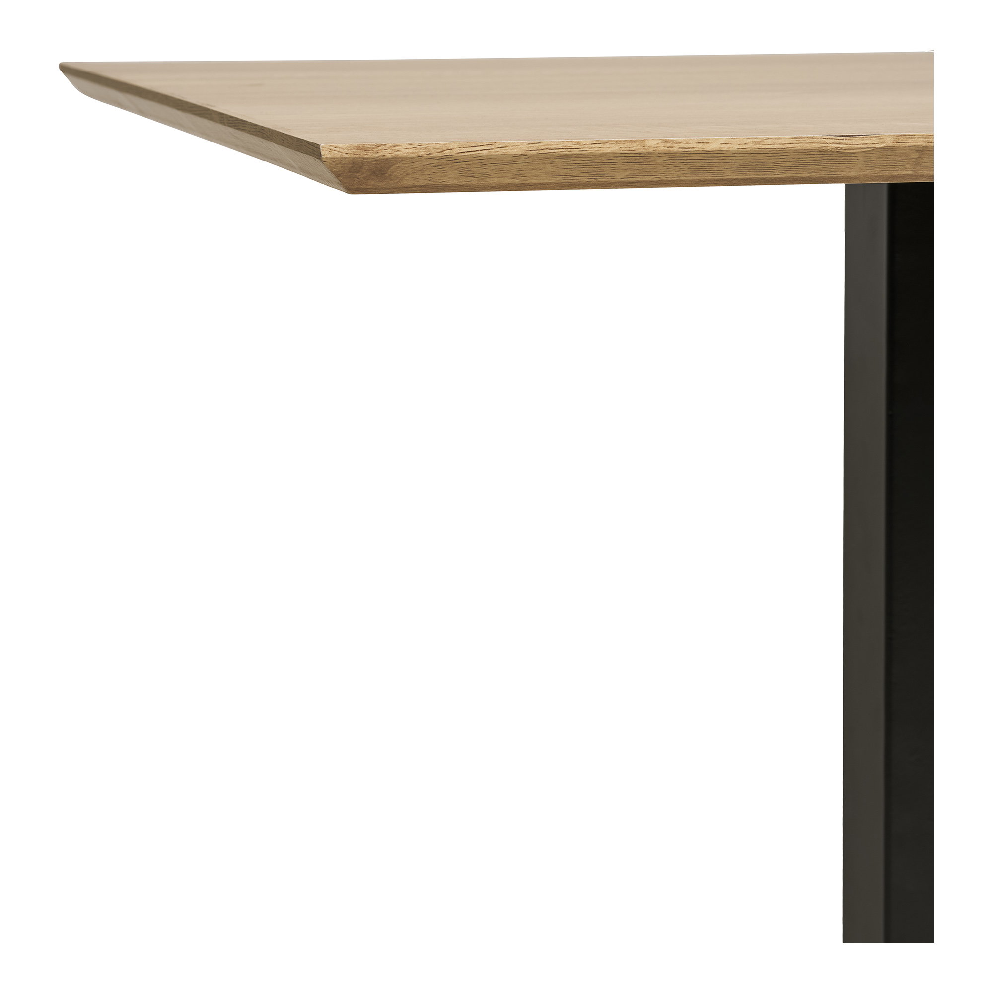 Fano Cafebord, melamin, natur, sort metal base, 70x70x75 cm - Billede 4