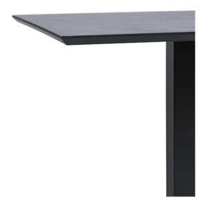 Fano Cafebord, melamin, mørk stenlook, sort metal base, 70x70x75 cm - Billede 4