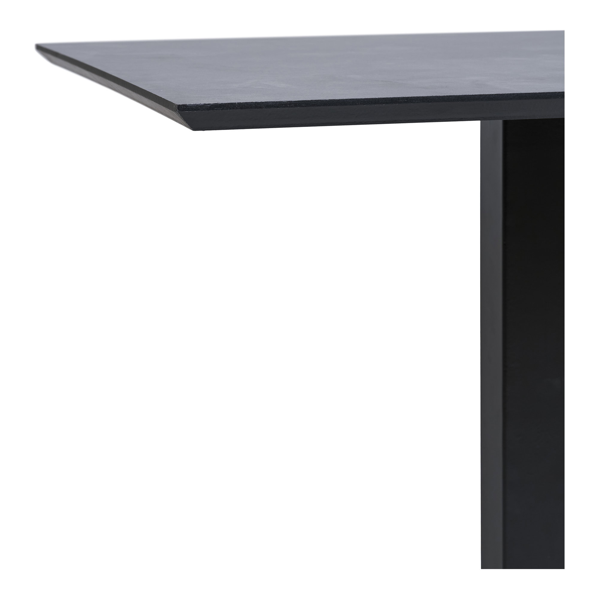 Fano Cafebord, melamin, mørk stenlook, sort metal base, 70x70x75 cm - Billede 4