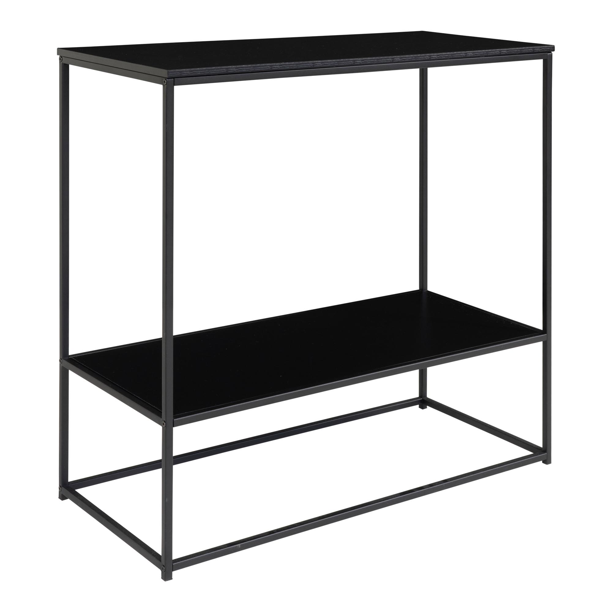 Vita Konsolbord, 2 hylder, sort, sort stel, 80x36x80 cm - Billede 2