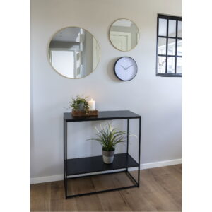 Vita Konsolbord, 2 hylder, sort, sort stel, 80x36x80 cm - Billede 7