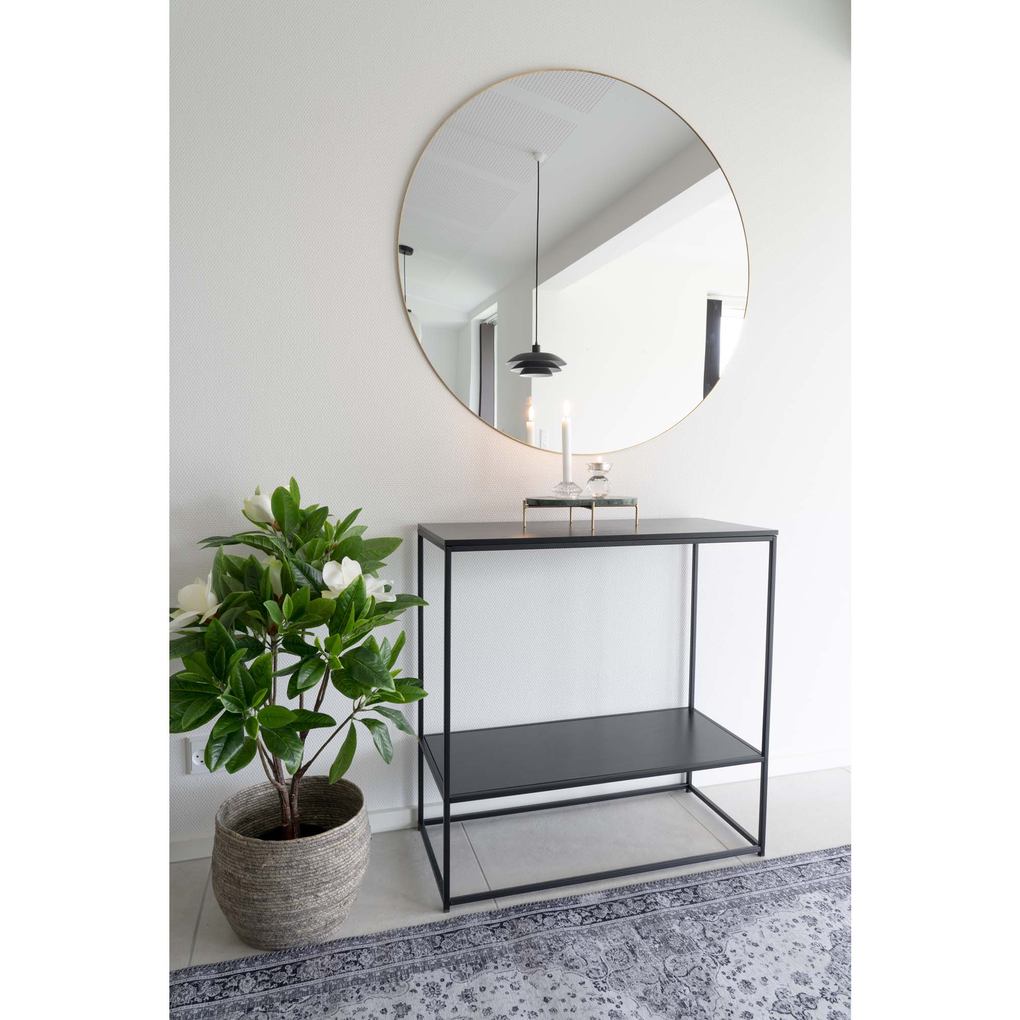 Vita Konsolbord, 2 hylder, sort, sort stel, 80x36x80 cm - Billede 9
