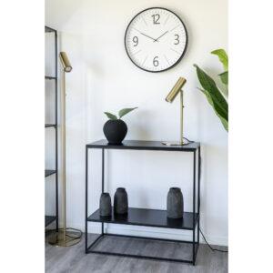 Vita Konsolbord, 2 hylder, sort, sort stel, 80x36x80 cm - Billede 10