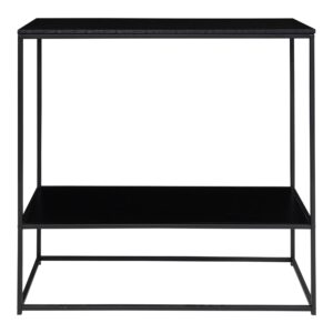 Vita Konsolbord, 2 hylder, sort, sort stel, 80x36x80 cm - Billede 4