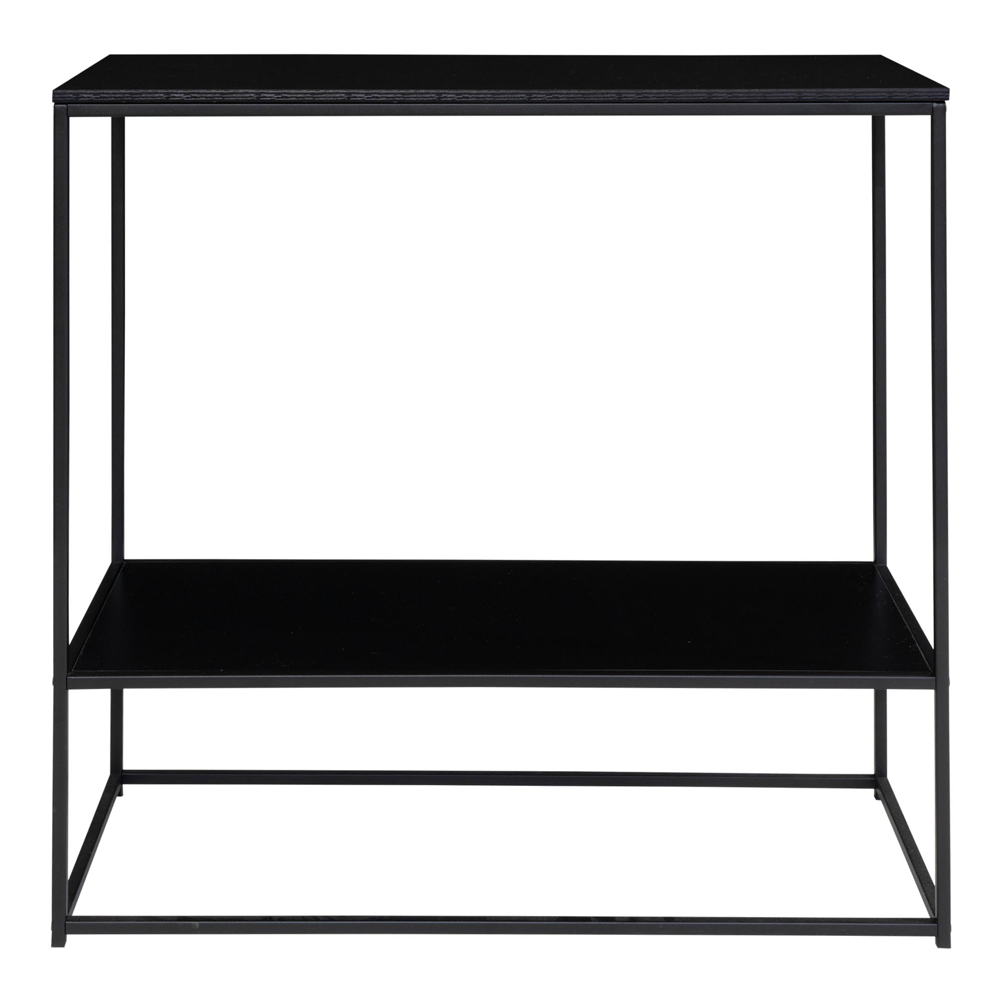Vita Konsolbord, 2 hylder, sort, sort stel, 80x36x80 cm - Billede 4
